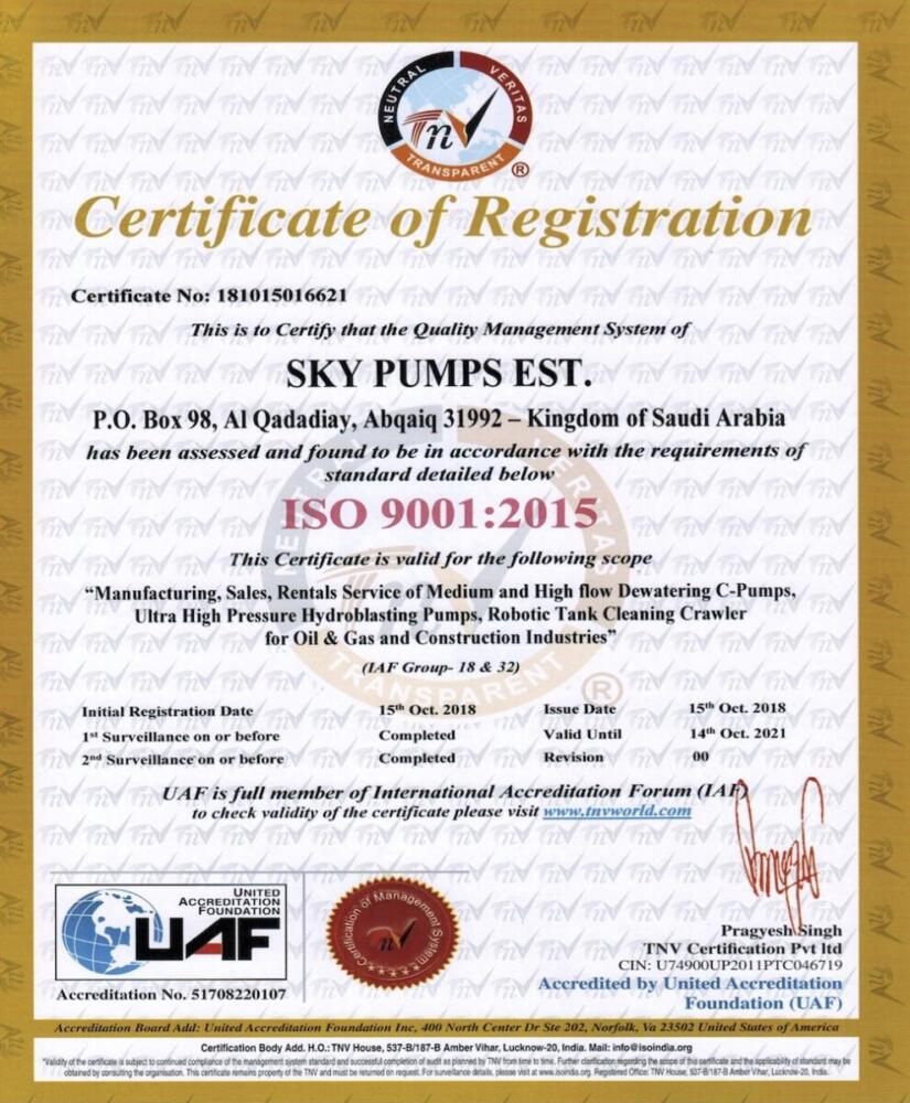 ISO 9001:2015 Quality Certification